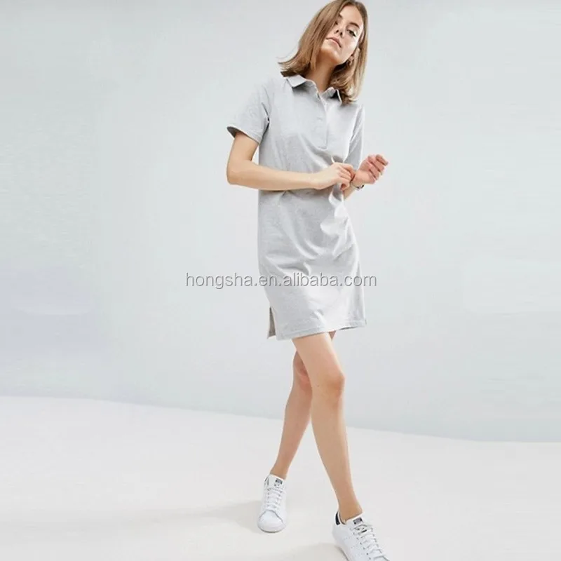 polo collar shirt dress