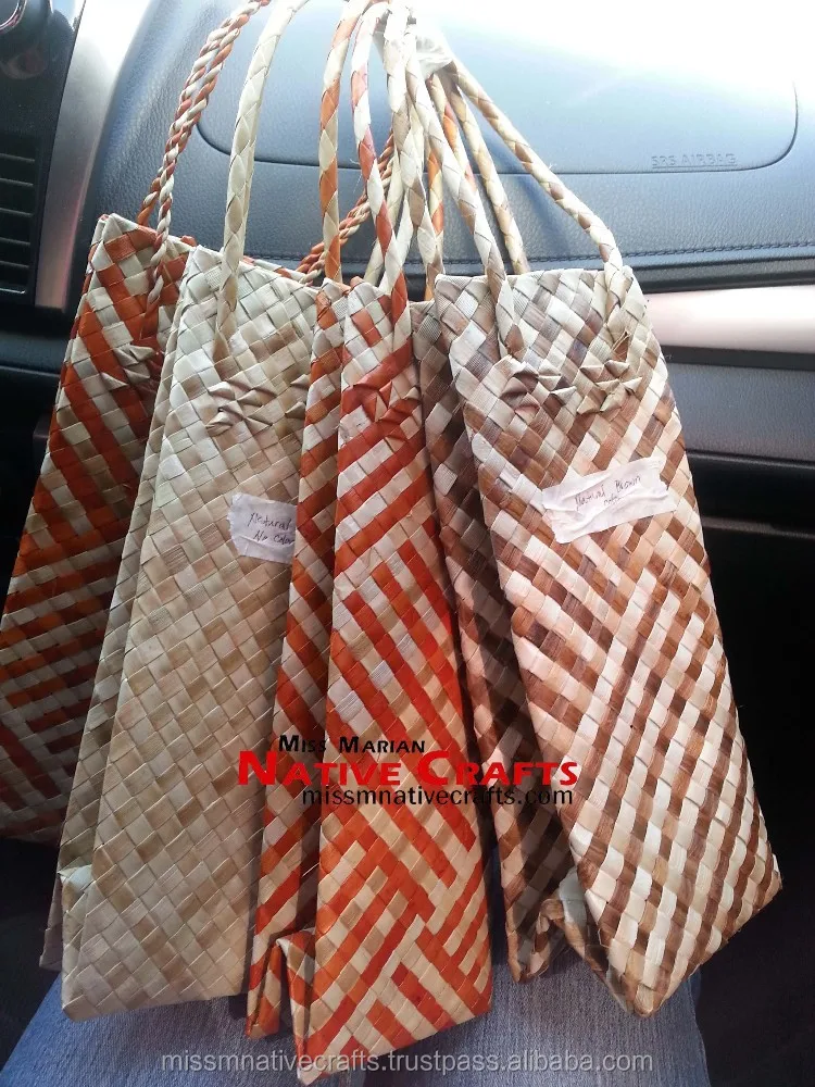 Buri PalmLeaf bags, Lauhala Grocery and gift Bags, Buri PalmLeaf bags