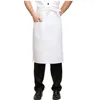 Chef apron half body black and white cafe waiter apron work clothes long style