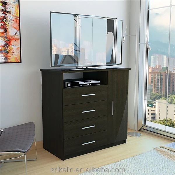 Wooden Tv Lift Cabinet With 4 Drawers And 1 Door Buy Cheap Tv