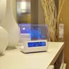 LCD Vertical Message Board Digital Alarm Clock for USB Backlight LED promotional gifts