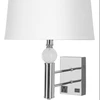 Hotel crystal wall lamp with white fabric shade Adjustable Wall Light