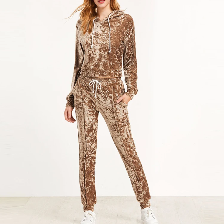 crushed velvet tracksuit