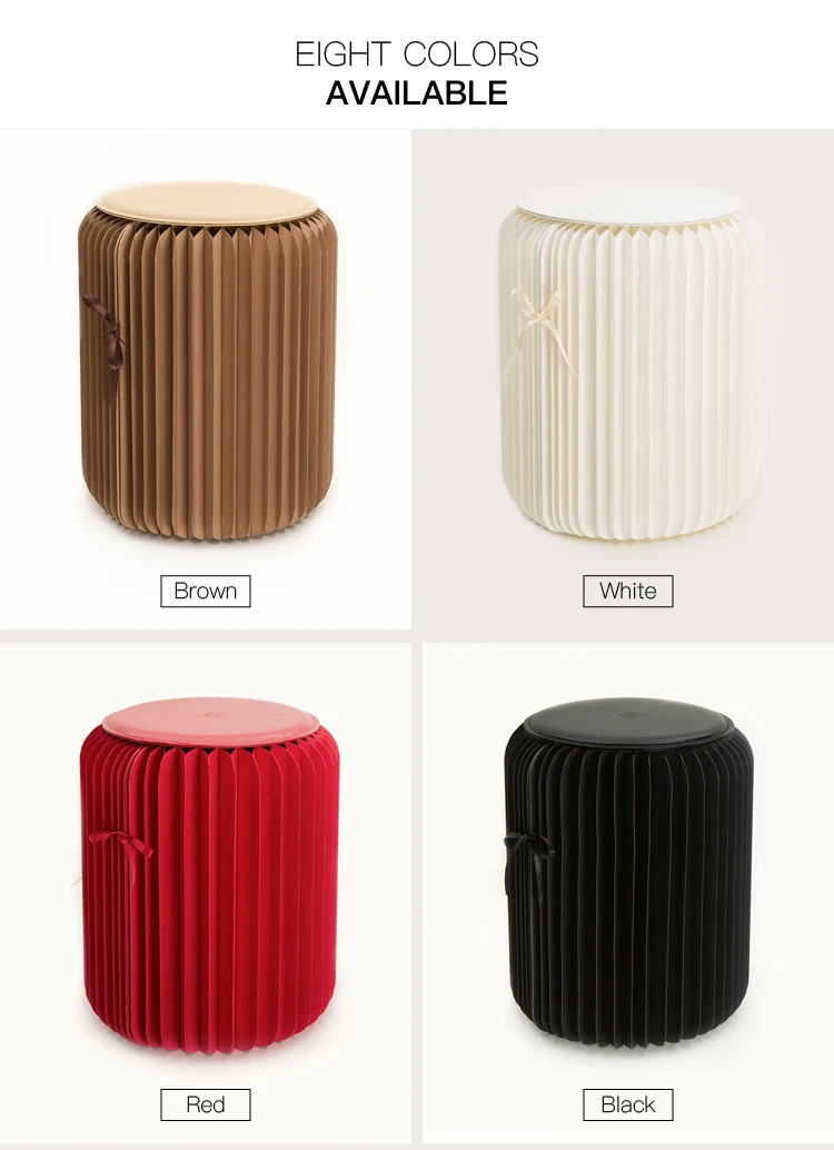 42cm Height Stool Flexible Chair Expanding Paper Stool Chairs