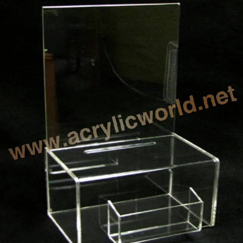 Acrylic Donation Box With Lock/ Acrylic Vote Display Box/ Acrylic Box