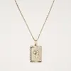 Everly 14K Light Gold Rose Pendant in 925 Sterling Silver