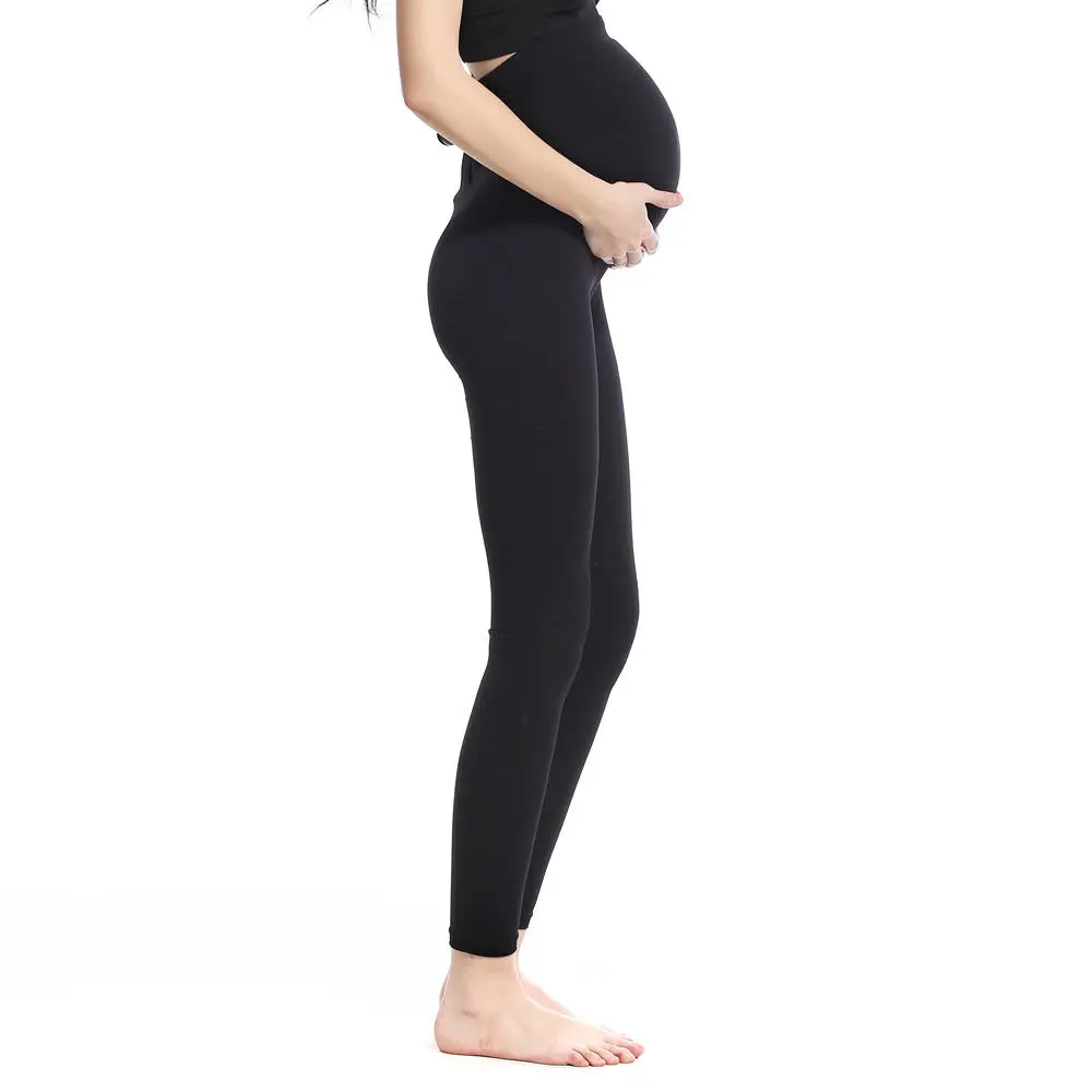 Plus Size Seamless Maternity Support Leggings Made Of Nylon Spandex