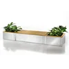 Modern design steel outdoor curved metal park furniture Powder Coated planter Benches