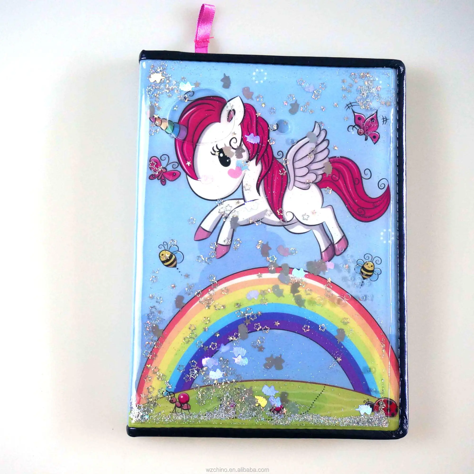 unicorn-design-liquid-glitter-notebook-hardcover-buy-unicorn-design