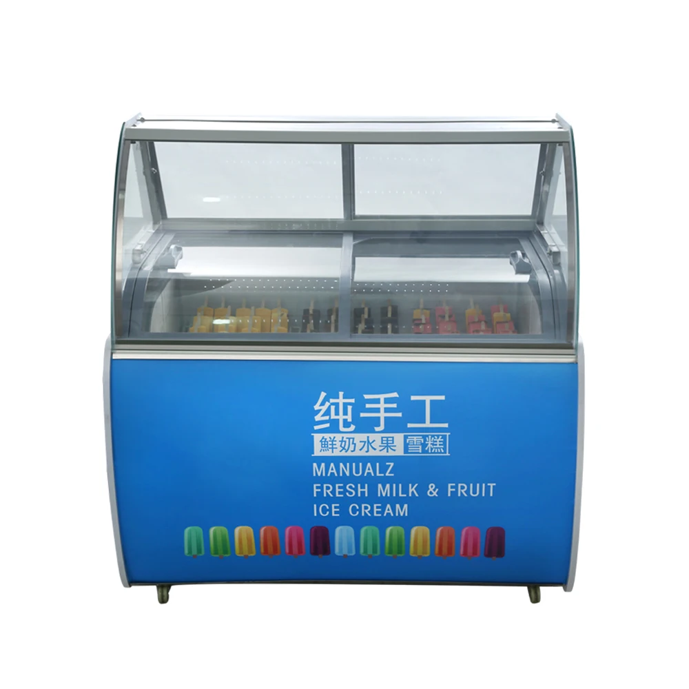 Commercial Countertop Glass Gelato Display Cabinet Ice Cream