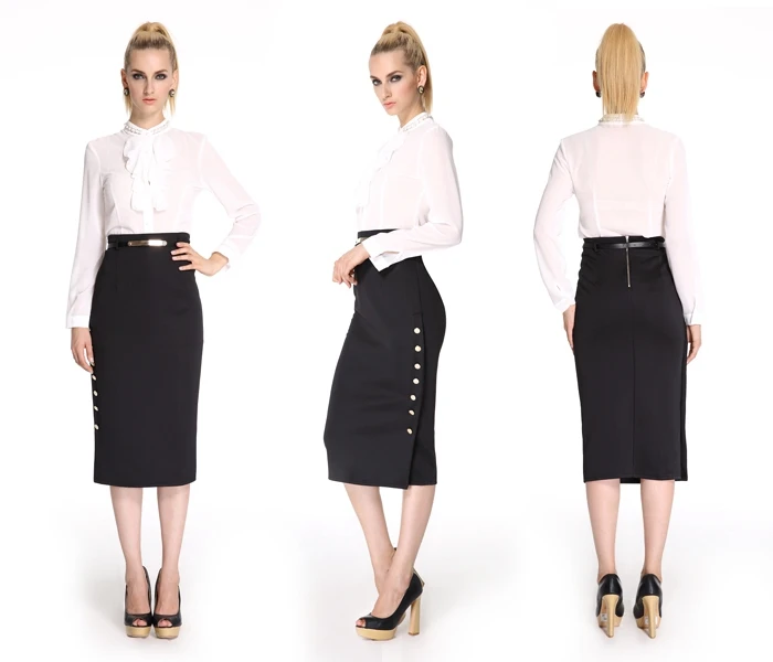 Office Wear Long Skirt Ladies Office Black Long Skirt - Buy Office Wear ...