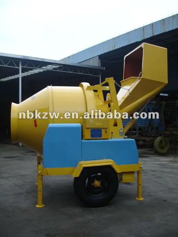 Well Balanced Two Wheels Large Capacity JZC - 350EH Electric self loading concrete mixer