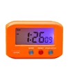 Mini mirror alarm clock electric digital wall clock orange LED timer electronic alarm clock