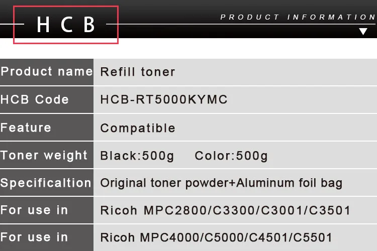 refill ricoh aficio mp c3300 compatible black ink