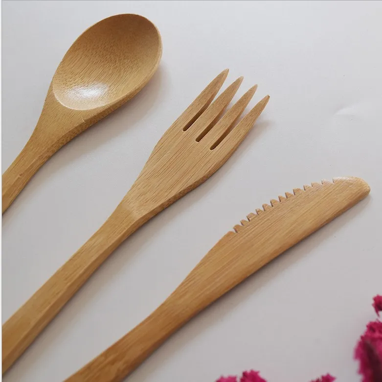 Wholesale Bamboo Cutlery/flatware Sets Bamboo Wooden Utensils Sets High