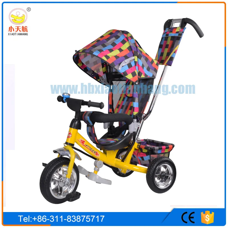 China supply cheap baby in ride on car tricycle with push handle