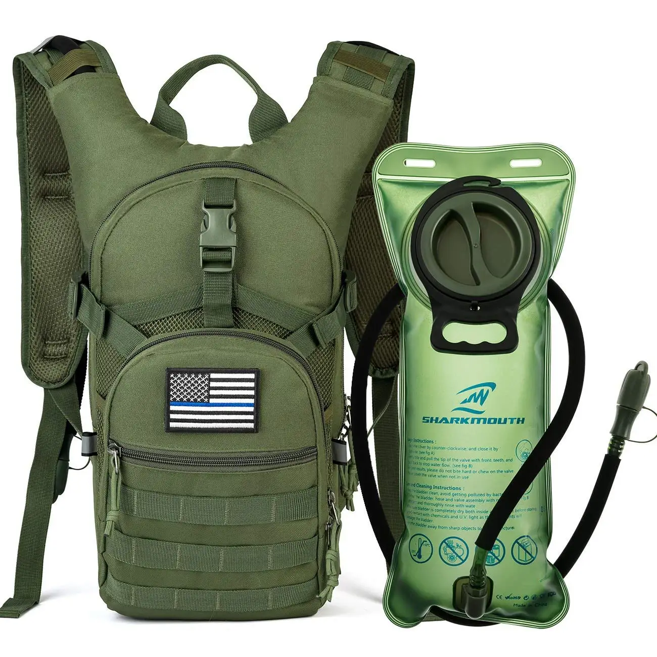 Buy Tactical MOLLE Hydration Pack Backpack 900D with 2L Leak-Proof