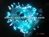 100 LED Steady On String Christmas Light with Connector White and Turquoise