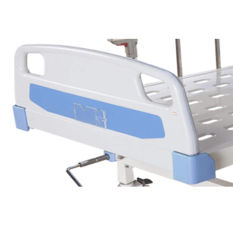 High quality manual double shake stripplate luxury central control castorshospital bed