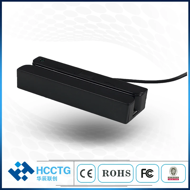 RS232 Mini Track 1/2/3 Magnetic USB Card Reader HCC750