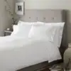 China Wholesale 100% Cotton 200 Thread Count 3cm Satin Queen Size White Hotel Bedding Collection Bedding Set for Small Hotel
