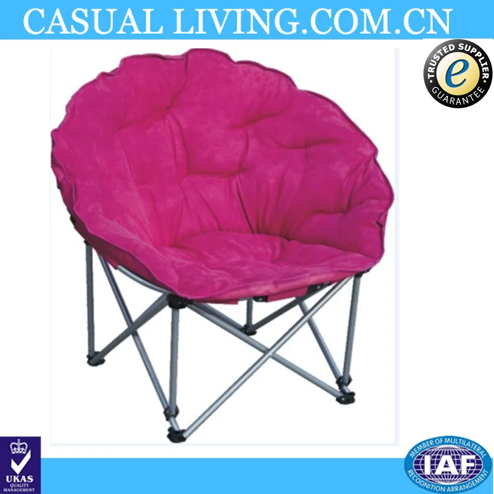 Indoor Comfortable Steel Tube Folding Pink Moon Chair Cover Buy Moon