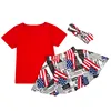 Popular wholesale new design cotton baby clothes pleated skirt girls T-shirt set