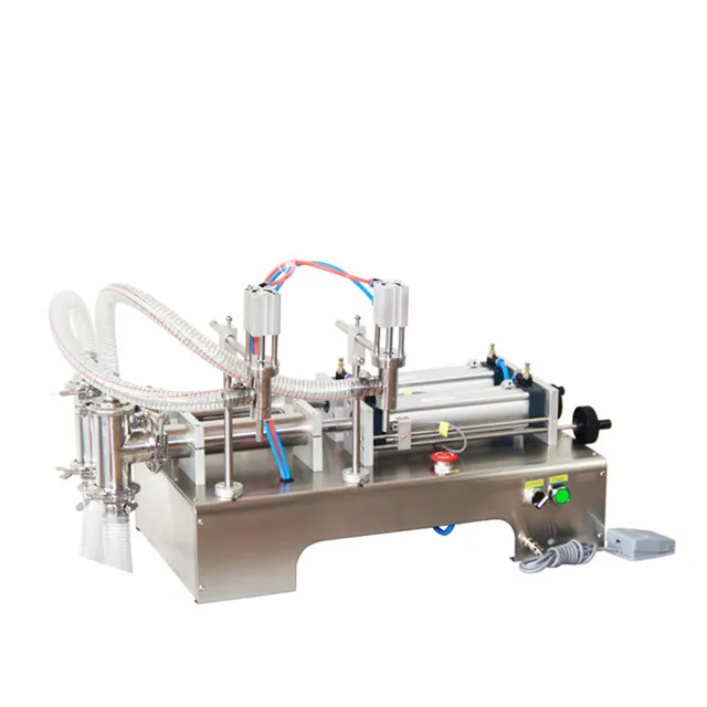 High Quality Table Top Double Head Pneumatic Liquid Filling Machine