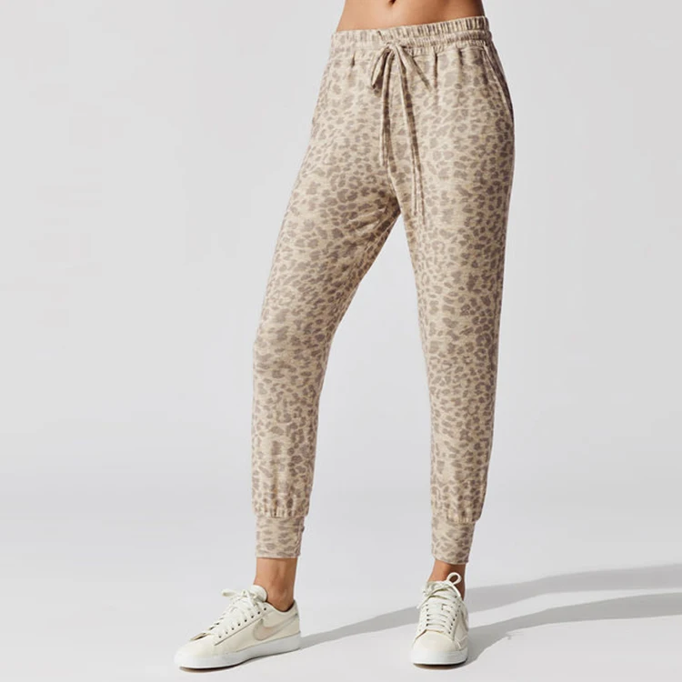 leopard sweatpants womens