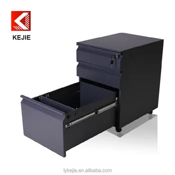 Under Desk 3 Drawer Metal Mobile Pedestal File Cabinet With