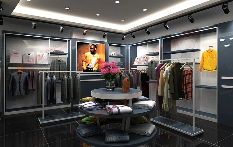 Simple Garment Shop Interior Design Store Racks Manufacturers Fashion ...