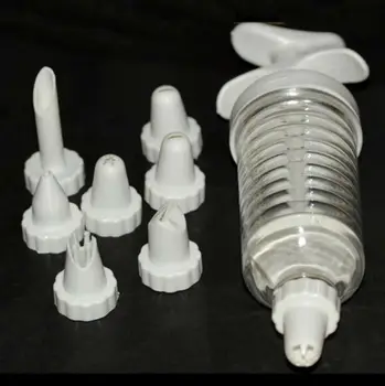 Plastic Cake Decorating Tips Nozzles 8 Set Piping Icing Syringe Plastic Cake Decorating Tips Nozzles 8 Set Piping Icing Syringe