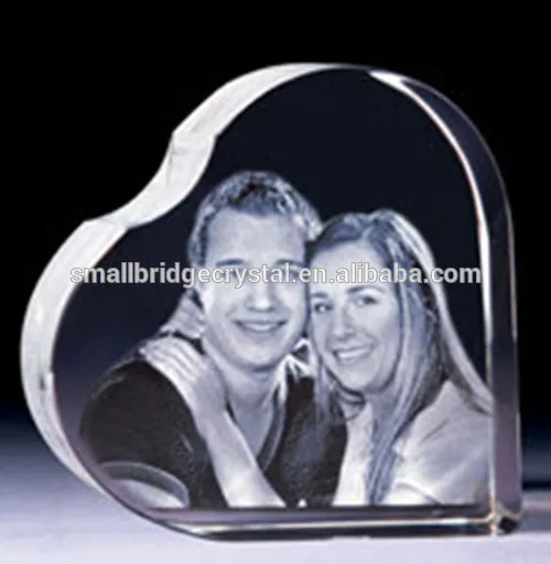 2D Laser Engraved Crystal Photo Frame Custom Crystal Graduation Souvenir manufacture