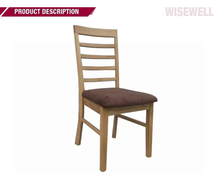 W-C-571 solid oak wood dining chair ladder back chair