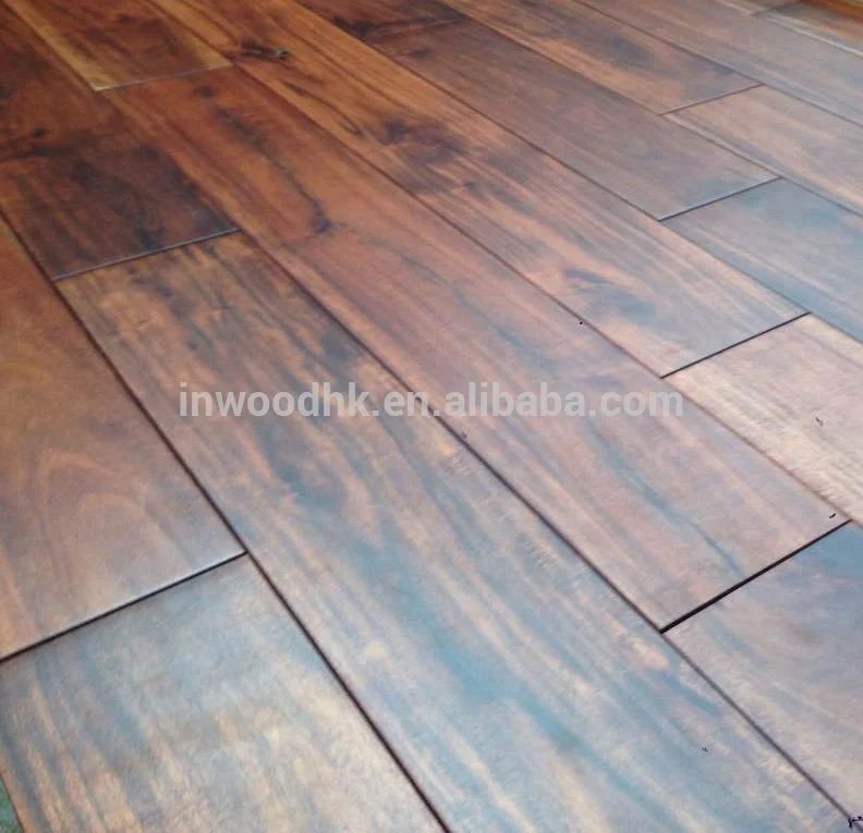 Acacia Asian Walnut Prefinished Hardwood Flooring With Hand