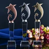 state of art crystal trophy with metals for matches