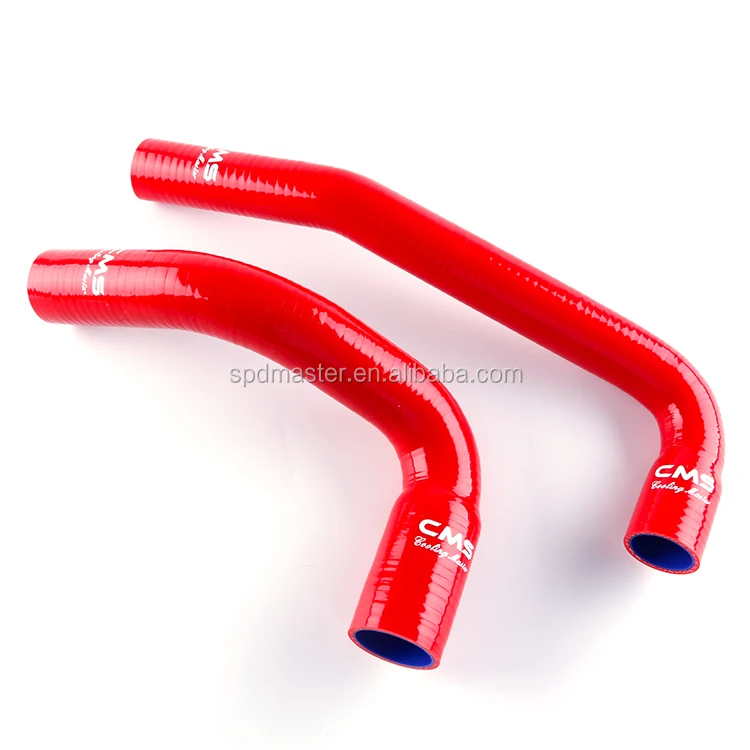 Fit 87-06 JEEP WRANGLER YJ//TJ 2.4L-4.2L Red Silicone Upper Lower Radiator Hose