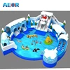 Commercial outdoor inflatable water park/ inflatable floating water/pool with slide floating equipment