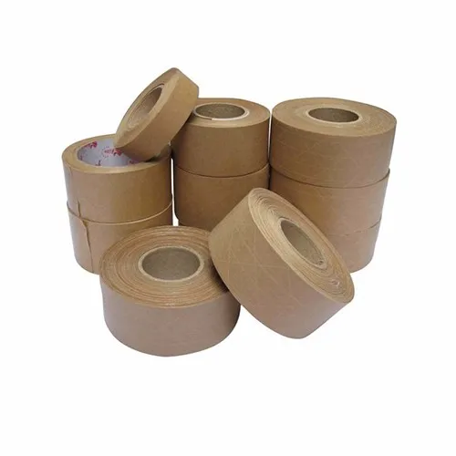 Customized Professional Kraft Paper Tape Waterproof Acrylic Free Brown Packaging Single Adhesive Side Logo Water Activated supplier