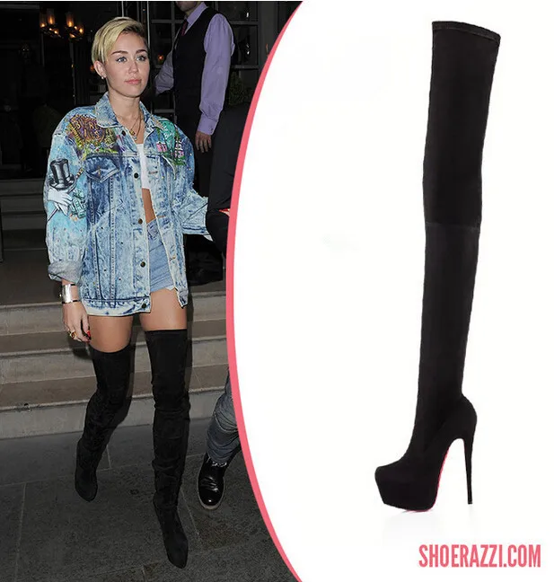 thigh high platform heels