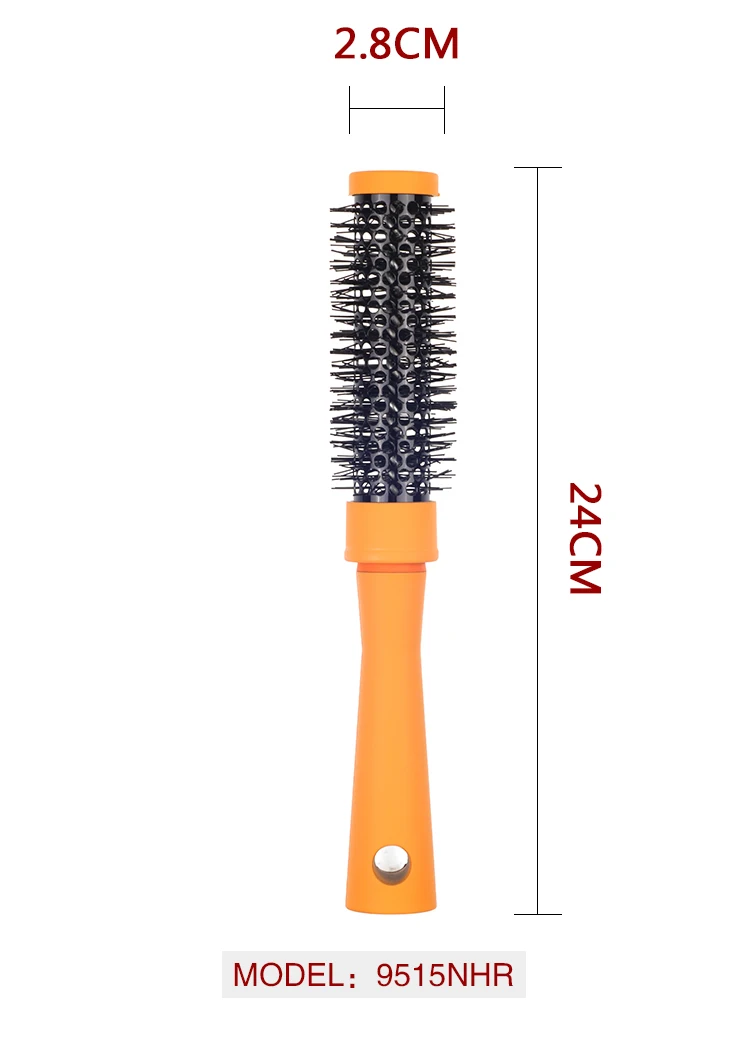 EUREKA 9515NHR Aluminum Barrel Hair Brush Nylon Heat-resistant Ceramic Brush Ionic Nano Technology Round Hair Brush