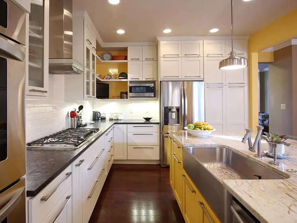 2019 White Paint Mdf Modular Kitchen Cabinet With Aluminium Island