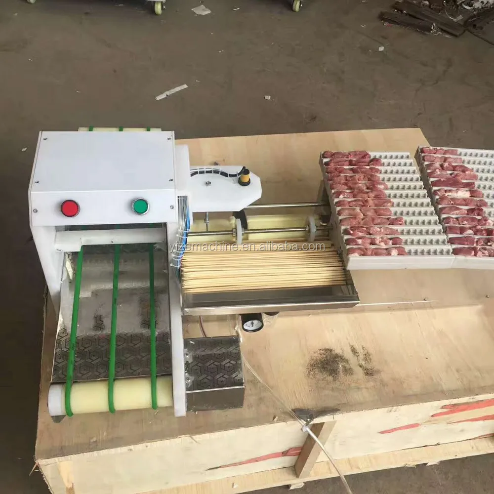 Automatic Skewer Meat Stick Machine Kabab Sausage Skewer Making Machine