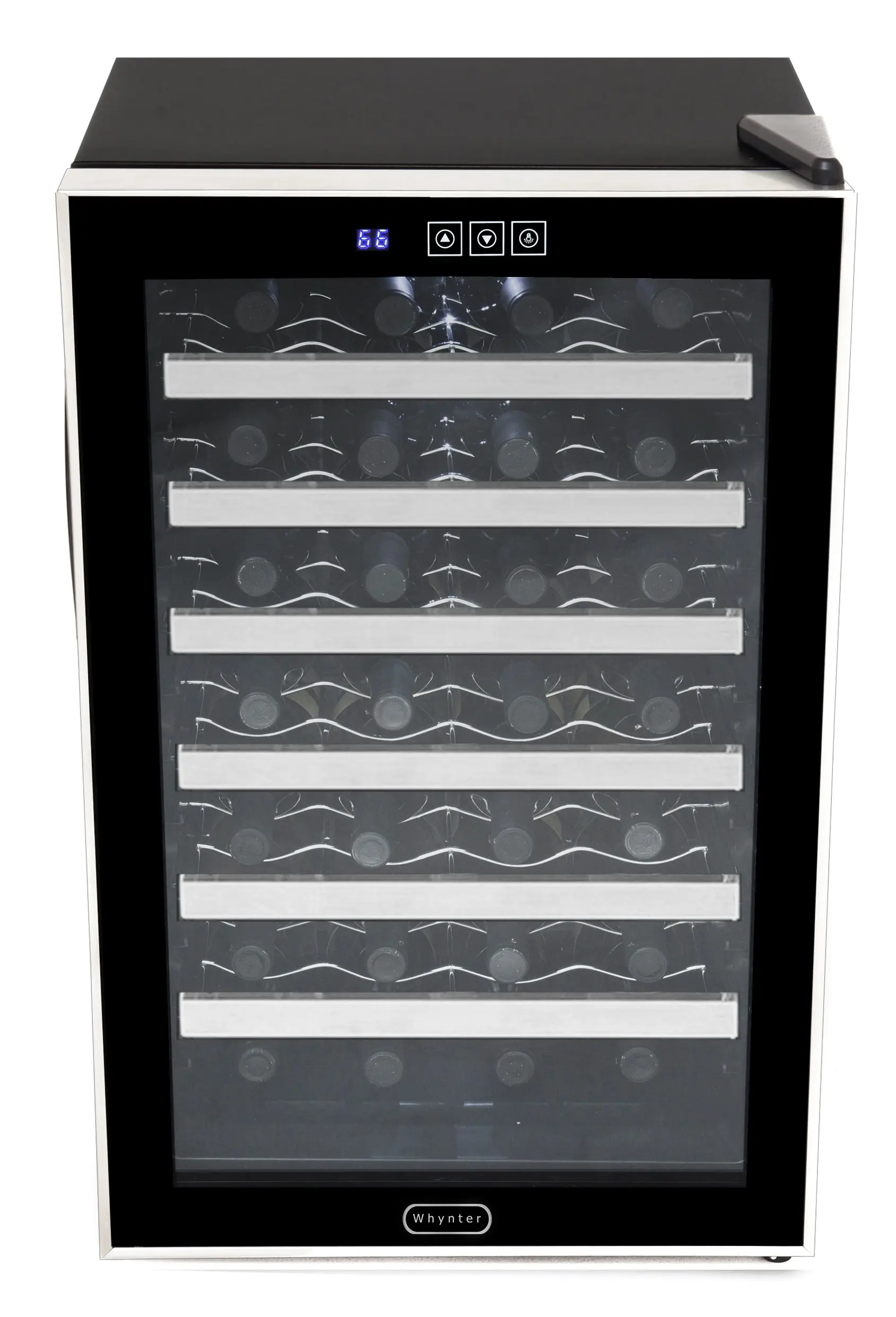 Whynter WC-282TS 28 Bottle Touch Control Freestanding Wine Cooler, Black wi...