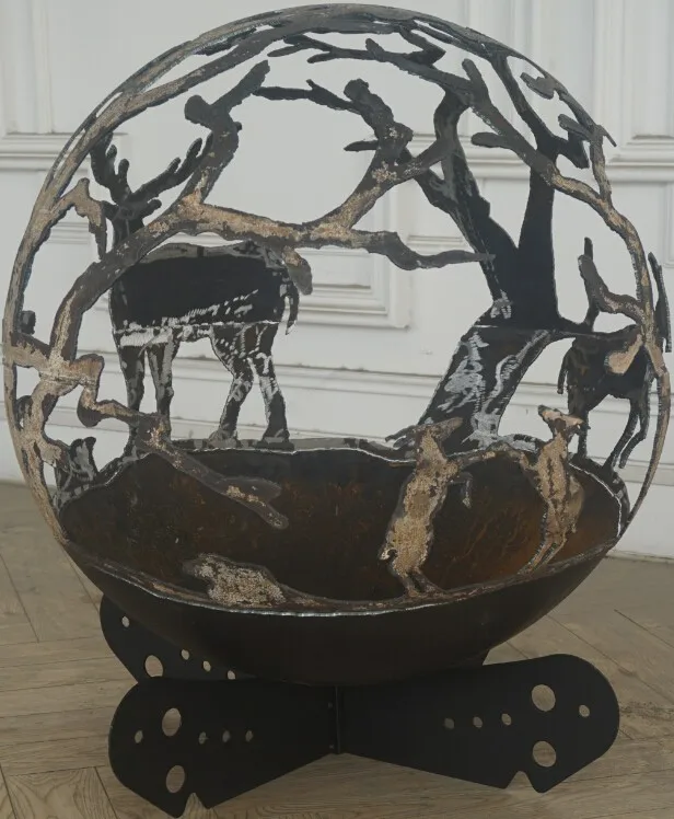 Metal Sphere Fire Pit Ball Iron Cast Outdoor Fire Pit/portable Fire Pit