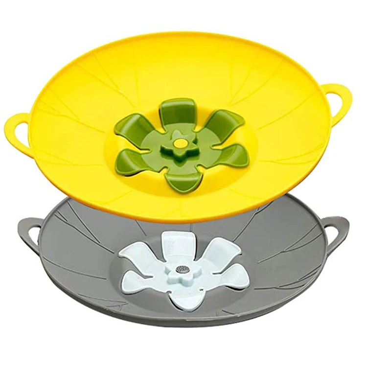 Amazon 2019 New Arrival Food Grade Cooking Pot Lids Utensil Kitchen Gadgets Silicone Lid Spill Stopper Pot Cover