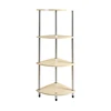 Cheap Sales 4 Tiers Corner Storage Racks Modern Space Saving Wall Side Tables