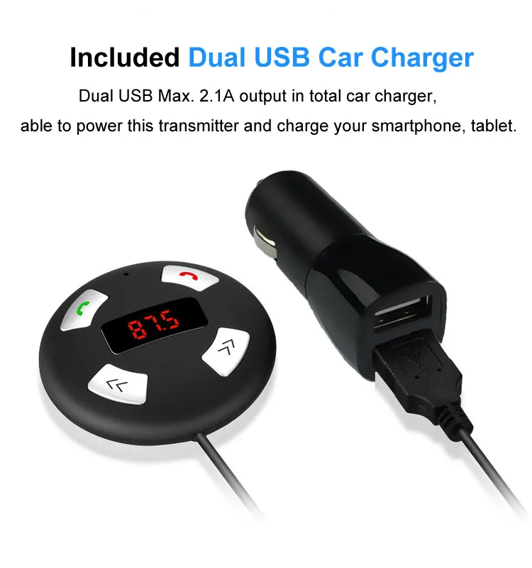 No Supporst Card and MP3 / MP4 Players Combination bluetooth handsfree car kit