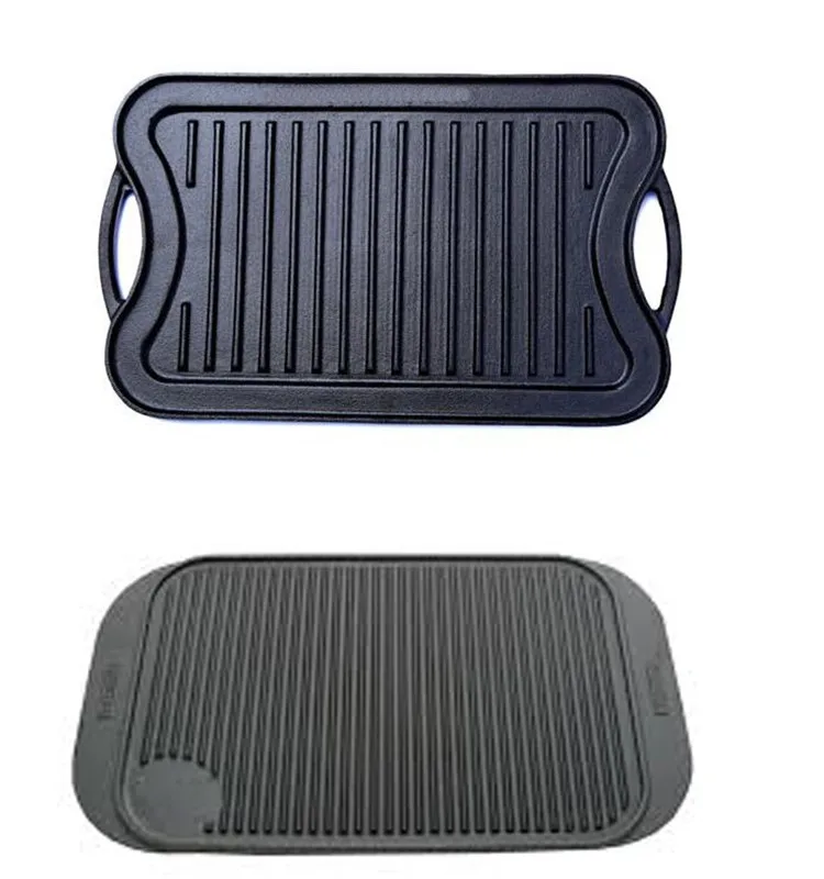 2burner Preseasoned Cast Iron Bbq Cooking Plate Buy Preseasoned