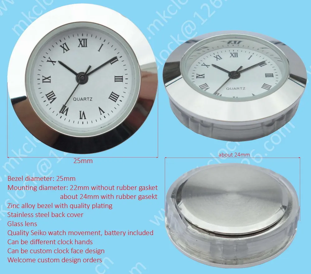 25mm Clock Insert Clock Fit-up Clock Insertion Watch Insert Watch Fit ...